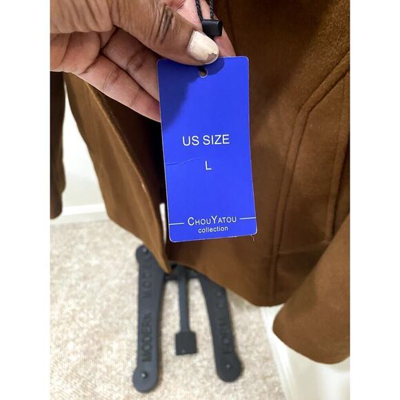 ChouYatou Brown Lined Sport Coat - Size Large (NWT) - Picture 7 of 11